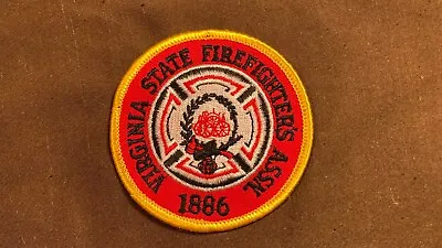 $12.95 • Buy State Firefighters Assn. Virginia VA Fire Department Patch Firefighter Vintage