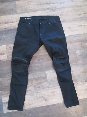 G-Star RAW Men's 5620 3D Zip Knee Skinny Jeans Black  Size 38X32 • $31