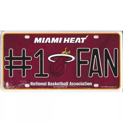 Miami Heat #1 Fan Metal License Plate • $14.71