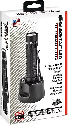 Maglite Mag-Tac TRM1RA4 LED Rechargeable Flashlight System Plain-Bezel Black • $122.14