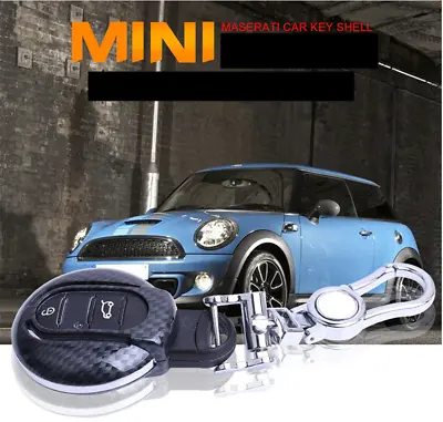 For Mini Cooper One / S Club F60 Carbon Fiber Key Box Key Chain Holder Cover • $16.01
