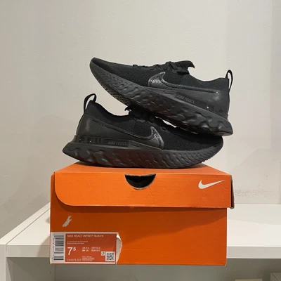 $80 • Buy Nike React Infinity Run Fk 'triple Black' [us 7.5]