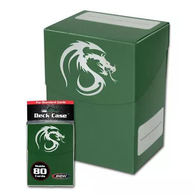 BCW DECK CASE PLASTIC - GREEN (Holds 80 Cards) • $4.99
