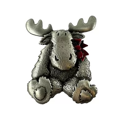 JJ Silver Tone Cute Moose Brooch • $12