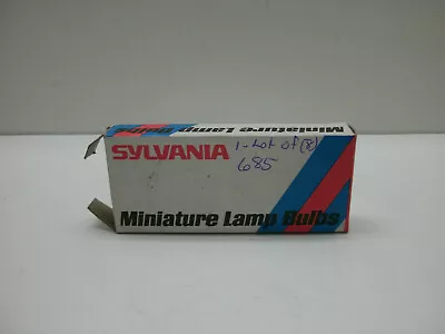 SYLVANIA 685 MINIATURE LAMP BULBS SX4s 5V .06A 0.3W T-1 SUB-MIDGET(LOT OF 8) NIB • $20.22