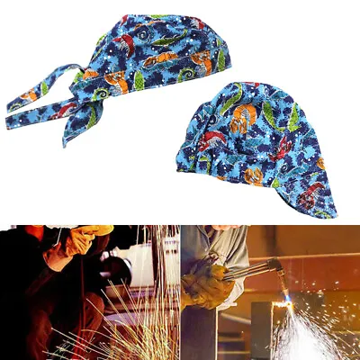 Elastic Welding Welders Hat Protective Cap Flame Resistant Sweat Absorption • $13.23
