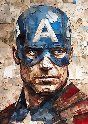 A4 Size - Captain America Poster Print Wall Art Home Decor • £3.99