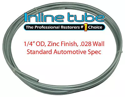 Oe Zinc Automotive Steel Brake Line Fuel Line Tubing Kit 1/4 Od Coil Roll 25 Ft • $14.49