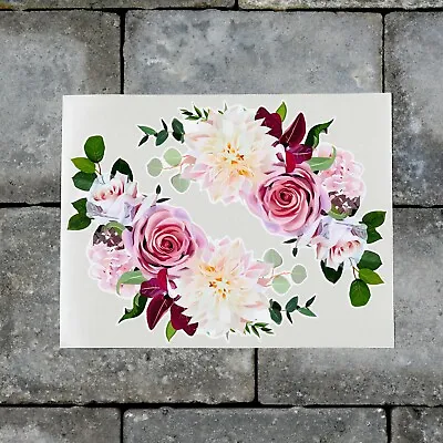 £3.30 • Buy 2 X Rose & Carnation Flower Stickers - Wall MacBook Laptop IPad - SKU7223