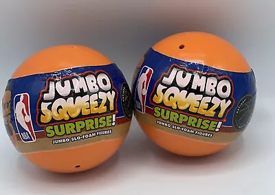 2 Jumbo Squeezy Surprise Ball Set Of 2 NBA Slo Foam Figure 5  2022 Sealed • $13