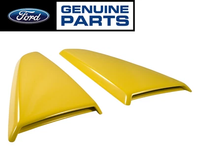 $289.95 • Buy 2015-2023 Mustang Genuine Ford Side Quarter Window Scoops Triple Yellow H3