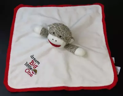 Baby Starters Sock Monkey Lovey Dream Big Little One 13  Security Blanket • $7.95