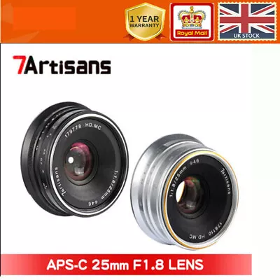 7artisans 25mm F1.8 Manual Focus Prime Lens For 4/3 Mounts E/FX/EOS-M/Micro UK • £59