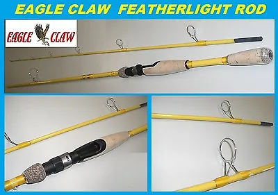 EAGLE CLAW Featherlight 7'-6  Fiberglass Spinning Rod #FL209-76 FREE USA SHIP! • $39.99