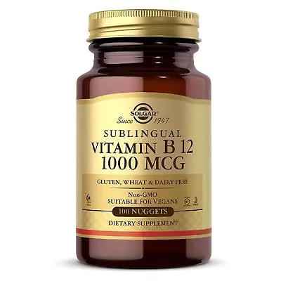 Solgar Vitamin B12 1000 Mcg 100 Nuggets • $12.41