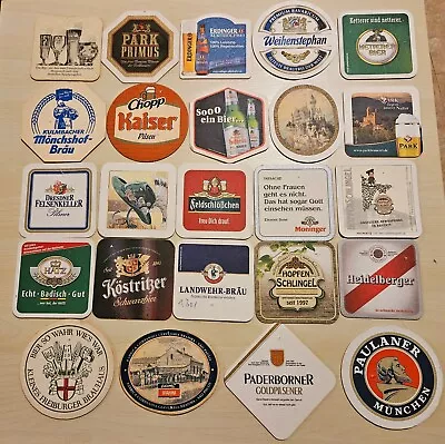 Vintage German Beer Coasters. Lot Of 24 Different Paper Coasters • $19.99