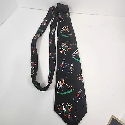 Looney Tunes Mania Mens Neck Tie Football Vintage 1995 • $12.95