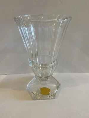 $25.50 • Buy Vintage Val St Lambert Crystal Vase Belgium Art Deco 10”