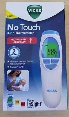 New Vicks No-Touch 3 In 1 Thermometer Measures Forehead Food And Bath  • $12