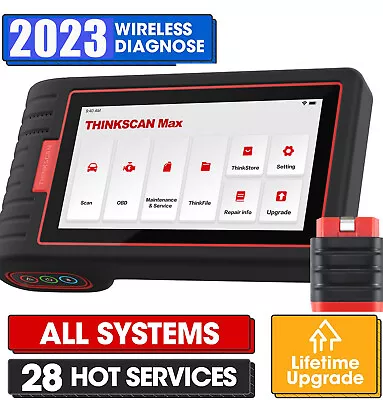 THINKSCAN Max Car OBD2 Scanner ALL System Diagnostic Tool Key Programming BT • $300