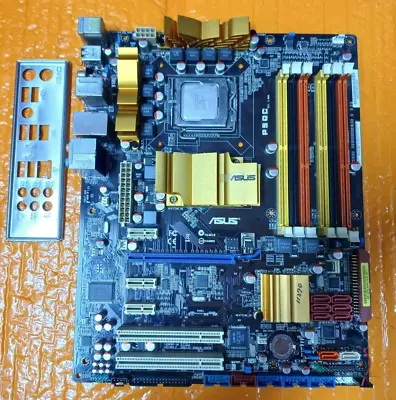 ASUS P5QC : LGA775 P45 DDR2/DDR3  ATX  + IO Shield • £71.20