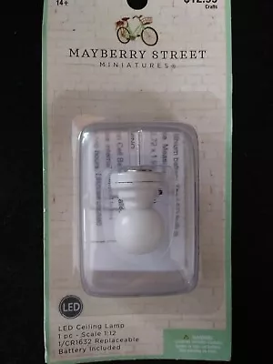 Mayberry Street Miniatures LED Battery White Ceiling Lamp 1 Pc Scale 1:12 882050 • $7.99