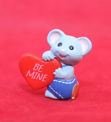 Hallmark Merry Miniatures Valentine's 1989 Mouse W/ Heart  BE MINE  NEW • $7.14