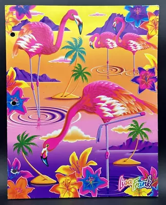 Vintage Lisa Frank Brand Hawaii / Flamingo Cardboard Folder Portfolio No. 8484 • $12.50