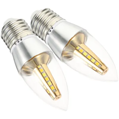  2 PCS LED Candle Light Glass Chandeliers Color Changing Bulb • £10.45