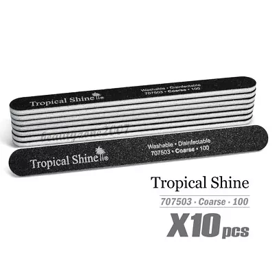 Tropical Shine Nail File 100/100 #707503 X 10 Pcs - Coarse • $12.99