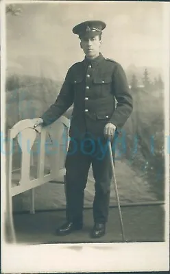 WW1 Army Pay Corps Soldier With Pace Stick Studio Photo Williams Pioneer • £17.10