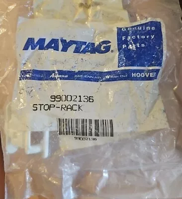 GENUINE OEM Maytag 99002136 Dishwasher Rack Stop (White) • $14.99