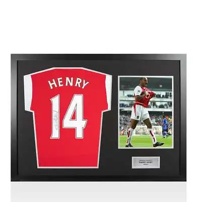 Framed Thierry Henry Signed Arsenal Shirt: Home 2021-22 - Panoramic • £549.99