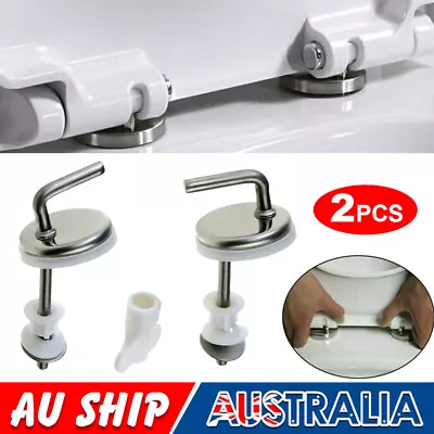 2x Toilet Seat Hinges Release Quick Fitting Back Wall Hinge Accessories Replaces • $17.95