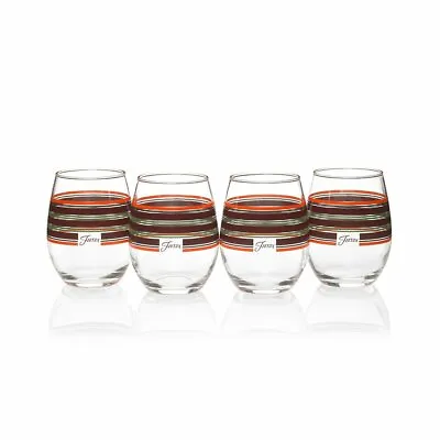 Fiesta® 15oz Stemless Glassware (Set Of 4) | Slate Fiesta® Stripes • $31.95