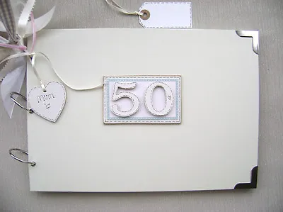 Personalised 50th Birthday Pink A4 Size.photo Album/scrapbook/memory/guest Book. • £19.50