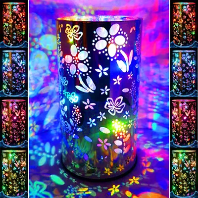 £13.99 • Buy LED Glass Colour Changing Twinkler Battery Projection Light Night Bedside Lamp