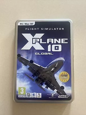 X-Plane 10 Flight Simulator Global Aerosoft PC Mac DVD ROM 2011 8 Disc Tin Apple • £15