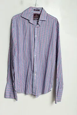 M&S Sartorial Mens Slim Fit Formal Shirt - Stripe Mix -Size 15.5  (f42) • £9.99