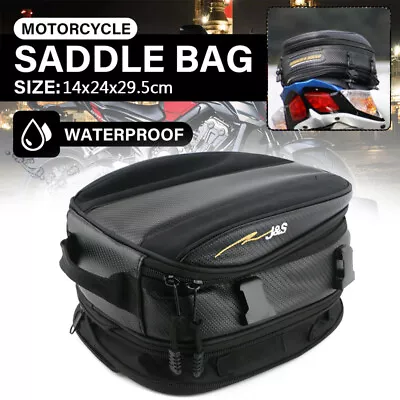 Motorcycle Rear Tail Seat Back Saddle Waterproof Shoulder Carry Tank Tool Bag • $29.90