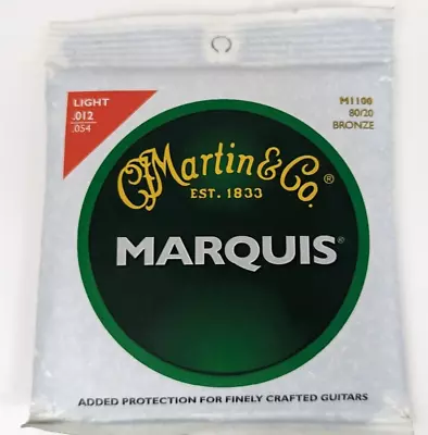 Martin Marquis M1100 Acoustic Guitar 6-string Set - 80/20 Bronze .012-.054 New • $19.95