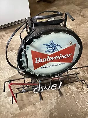 Vintage BUDWEISER Light Beer Neon Sign Advertising All BrokenFor Parts Everbrite • $99.99