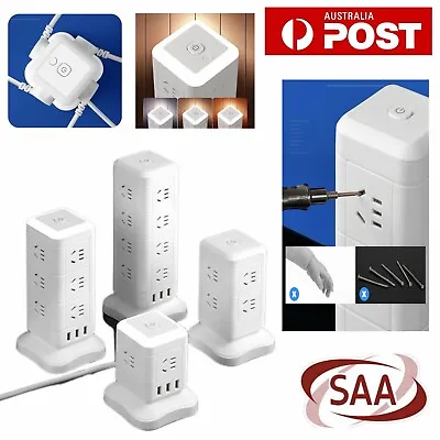 Power Board Night Light Socket Strip 4-16 Outlets 3 USB Surge Protector AU Plug • $43.50