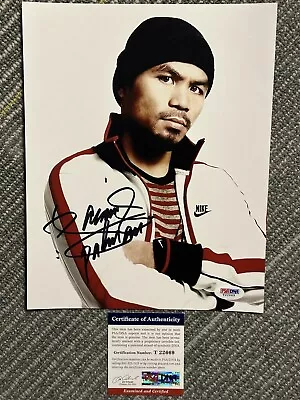 MANNY PACQUIAO HAND SIGNED AUTO 8x10 BOXING PHOTO “PACMAN” PSA/DNA CERTIFIED!! • $124.99