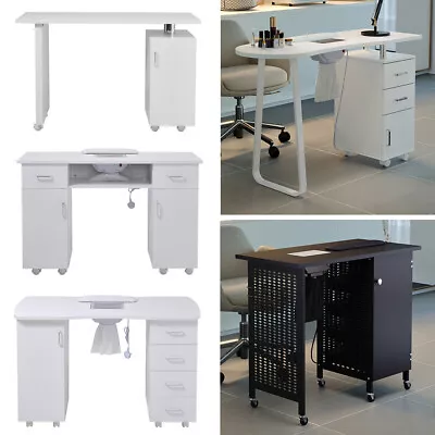 Manicure Technician Table Desk Beauty Salon Care Nail Art Station Dust Collector • £25.95