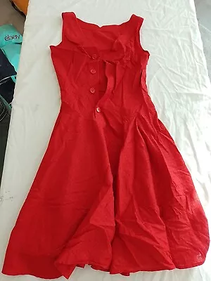 Ladies Dress Boutique By Jaeger Size 8 Sleeveless Red 26122 • £24