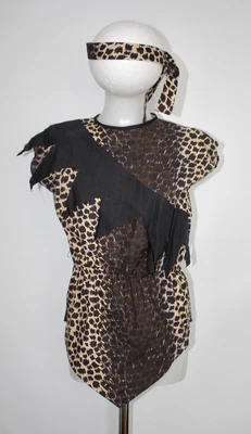 £7.99 • Buy Girls Stone Age Cave Girl Costume Animal Print Fancy Dress Wilma Flintstone 5-7 