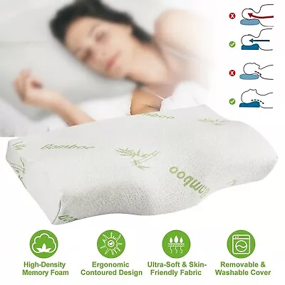 Contour Memory Foam Sleeping Pillow Orthopedic Neck Shoulder Pain Relief Support • $17.59