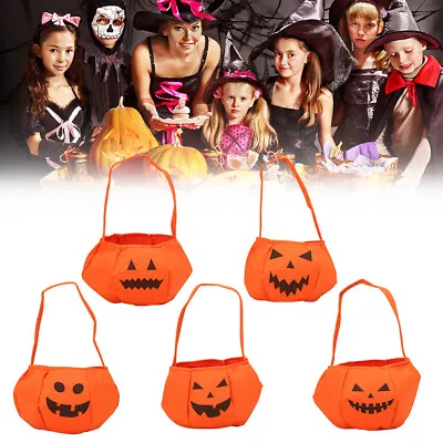 £3.66 • Buy Portable Halloween Pumpkin Pattern Non-woven Gift Tote Bag Candy Bag