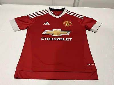 Adidas Manchester United 2015/2016 Youth Jersey Youth Size Large Red Pre-owned! • $14.99